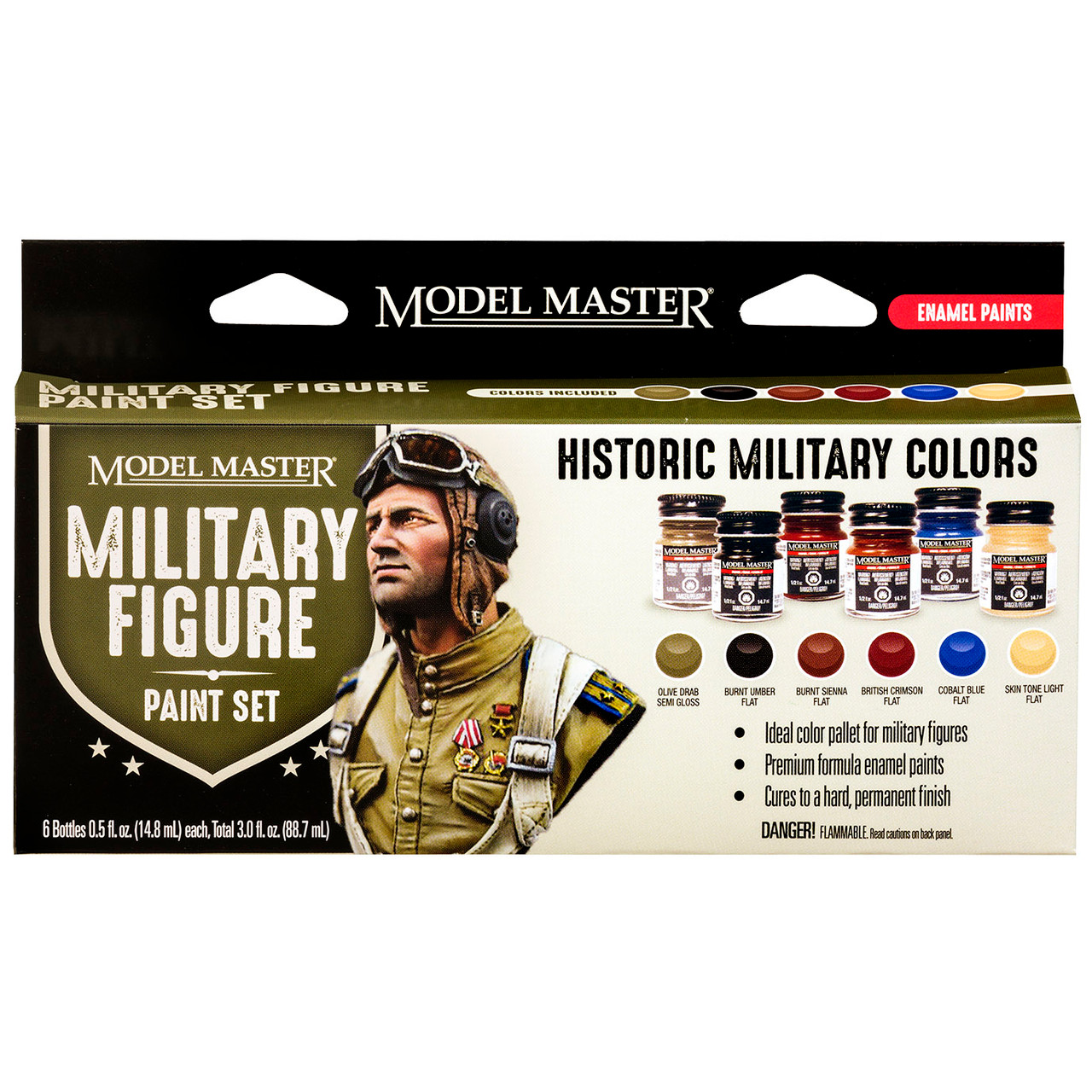 Testors 342302 Model Master Acrylic Paint Sets - Military Figure Paint Set  - Ippys Hobbies